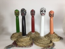 Wood carving five ghosts Taoist supplies law rope camphor wood 30cm five ghost rope to attract money five ghosts