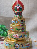 Pure bronze silk blue silk Mandah plate Manda Panman tea compass fittings 12cm