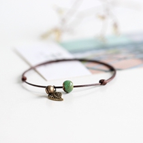 (Light falling Shoal) hand-woven simple fashion National style fresh popular womens anklet trinkets 6