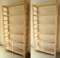 Simple solid wood storage rack storage shelf Shelf shelf wooden multi-layer tea shop shelf cabinet 001 rectangle