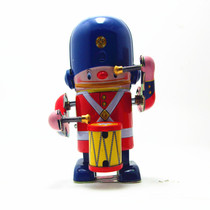 Adult Collection Nostalgic Toys 407-2 Robot Iron Toy Drummer Military Band