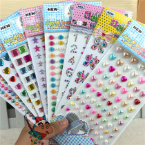 8 sheets 25 8 Yuan children Diamonds stickers Stickers Crystal Stickers Colorful DIY Water Diamond Acrylic Diamond Stickers Sticker