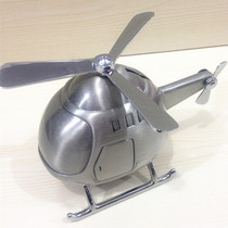 Russian metal piggy bank bank savings tank helicopter helicopter propeller rotatable exquisite high quality