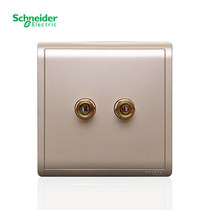 Schneider speaker socket Qisheng switch socket single audio connection seat two-head speaker Feng Shangjin