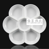 Golle plastic seven-eye plum blossom dish thickened large size exquisite palette 8607 White