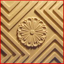  Shanghai Longzhang sandstone TV background board Cultural stone relief board Home improvement board-polyline flower heart board