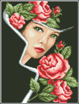 Cross stitch electronic drawings 937 rose beauty 130W * 171H21 color XSD source file