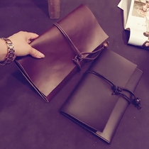 New retro hand holding bag Drawing Rope Folding Hand Grip Bag Han Edition Casual men and women Handbags mobile phone Zero wallet Chaubau