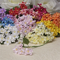 Silk cloth fake simulation flower lilac diy handmade material hand photo props gift box paper flower 3 5 A 6 bunch