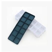 12-grid Assembly seal no color soft cover paint box plastic card slot assembly deepening type palette box
