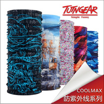 Touteng turban coolmax outdoor equipment riding mountaineering mask scarf breathable men and women sunscreen sweat