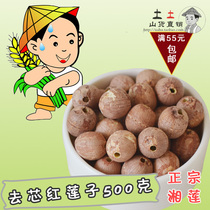 2021 new goods Hunan bulk Xiangtan xianglian farm inch three lotus core red skin 500g new goods