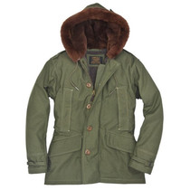 American COCKPIT hooded B11 warm coat Parka alpaca wool windproof cotton suit Tan Kai same autumn winter