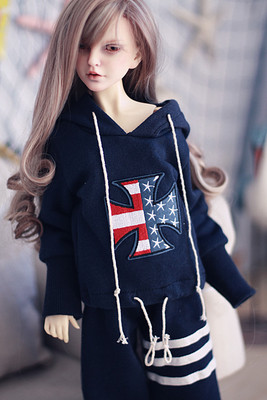 taobao agent Sports suit, hoody, sweatshirt, doll, clothing, trousers, children's clothing, loose fit