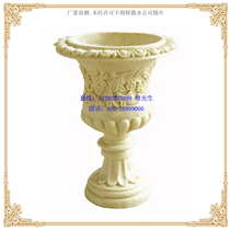 Sandstone flowerpot Sandstone Flower Bowl Stone sandstone sculpture relief FRP man-made sandstone garden landscape flower pot
