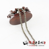 Antique silver chain subnecklace antique silver instrument Ming and Qing silver hanging piece silver plating craft as old antique
