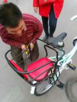 Electric bicycle steel pipe thickening and widening childrens baby rear seat
