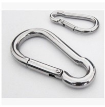 304 stainless steel spring buckle M5 * 50 carabiner spring hook safety buckle rock climbing quick hanging safety buckle