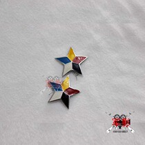 Five-color star five-color star Beiyang five-color star warlord cap emblem Five-color star cap emblem