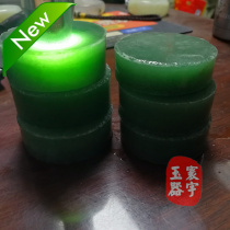 Natural green material Tangling jade bracelet core Bracelet core Xiuyu green material can be carved jade ornaments chess pendant