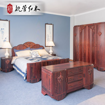 (Air traffic control mahogany) Bari Dalbergia dream Paris classic bedroom red sour branch bedroom set furniture mahogany bed