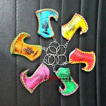 Mongolian specialty crafts gift key chain pendant pure hand-sewn Pony boots 40