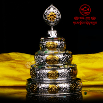 Supplies Buddha handmade white bronze sketching Eight auspicious Manza disc Buddha Hall of the large size bicolor