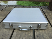 Large aluminum alloy toolbox sub-suitcase Document box storage box Document box Safe box Business trip magic stage