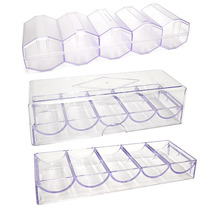 Chip box Texas Holdem transparent card board Chip rack Integral coin storage box Code box can hold 100 pieces