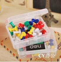 Deli I-word nail Deli 0021 color I-word order I-word pin pushpin Chengyi office supplies wholesale