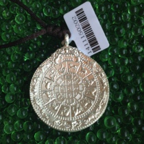 S990 sterling silver nine palace gossip pendant Tibetan Buddhism to ward off evil safety tag 23~24 grams