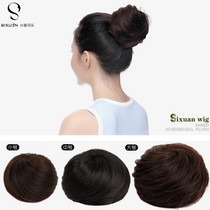 Silk Xuan wig hair set female headgear straight hair bun buckle drawstring hair bag plate hair Bud ball small large size