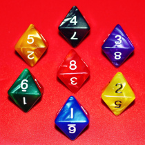 8 Faces Digital Color Son Early Teaching Aids Multi-faceted Griddle Tabletop Games Octafacial Dice Children Toy Table Tours Accessories