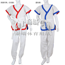 KW141 Chinese wrestling clothes pure cotton thick red and blue two sides can wear traditional wrestling clothes Kang Rui