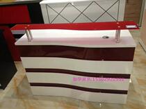 Baking Varnish Front Desk Reception Desk Consulting Desk New Clothing Shop Collection Silver Desk Fashion Modern White Reception Desk