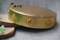Exquisite eight auspicious copper Manza tea plate repair Buddha furnishings for Buddha furnishings home