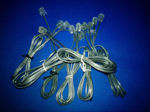 Telephone line connection line two core wire 1M P P with double crystal head telephone line extension cable 1m