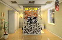 Density board carved screen solid wood flower grid partition background wall size can be customized