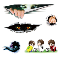 Car scratches decoration cover body stickers Messi football Baby Metal motorcycle stickers modified locomotive waterproof stickers