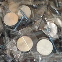 White steel mirror buckle decoration stainless steel mirror nail cover advertising glass exhibition plate decorative nail stainless steel nail screw thread fastening nail