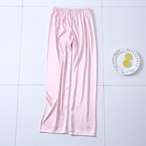 Ice Silk Sleeping Pants Women Long Pants Summer Fall Sleeping Pants Mens Silk Trousers Anti-Mosquito Pants Autumn Air Conditioning Pants Big Code Home Women