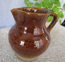 Ethnic Fengyun Nanda Li Bai pure handmade earth pottery jar color glaze household earth tea jar Farm soil jar ornament