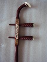 Red sandalwood erhu piano pole Gahu pole Yuehu pole flower drum flat round pole factory direct sale dry throwing process