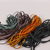 Seven colour quality artificial leather PU bound knife rope wide 5mm thick 1mm soft lettering