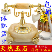  New antique telephone European telephone Jade pastoral telephone Retro antique telephone home old-fashioned landline