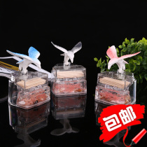 Transparent dustproof and moisture-proof storage box creative acrylic Eagle toothpick box table ornaments toothpick seat
