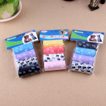 Pet supplies Environmental protection dog cat printed pick-up bag Color pet garbage bag 4 rolls 1 pack