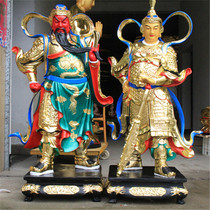 Buddhist supplies resin Buddha statue glass steel gilt painting 1 meter 6 Guan Gong Wei Tuo paste gold Jia blue protection method