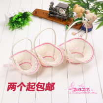 Rattan weaving portable dance wedding petal basket home office ornaments storage crafts candy flower basket