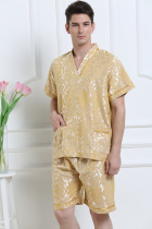 Khan steam clothes womens cotton couples set mens sauna clothes large size bath clothes massage pedicure guests Han steamed clothes